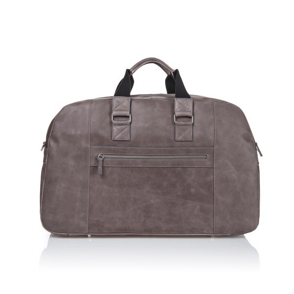 Šedohnědá cestovní taška z telecí kůže Ferruccio Laconi Traveler-image-1