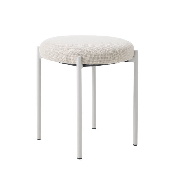 Sgabello color crema in metallo impilabile Pelican – Unique Furniture