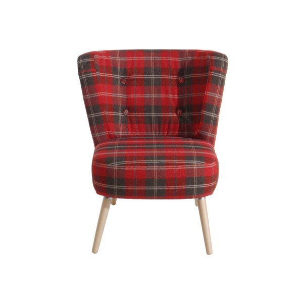 Poltrona a scacchi rossi Neele Muro Red - Max Winzer-image-1