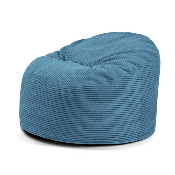 Pouf a sacco per bambini blu con rivestimento in velluto a coste Om 85 – SLOWDOWN
