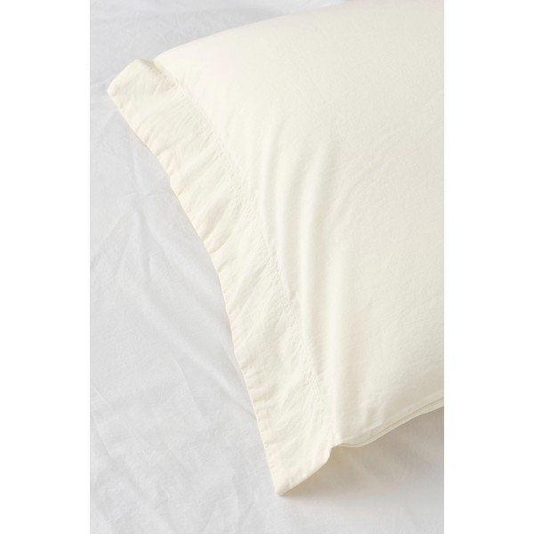 Set copripiumino e federa color crema in cotone organico per letto singolo 150x200 cm Juliette – Ellos Home-image-4