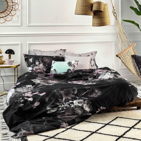 Copripiumino in cotone nero per letto singolo 140x200 cm Onyx - Happy Friday-image-4
