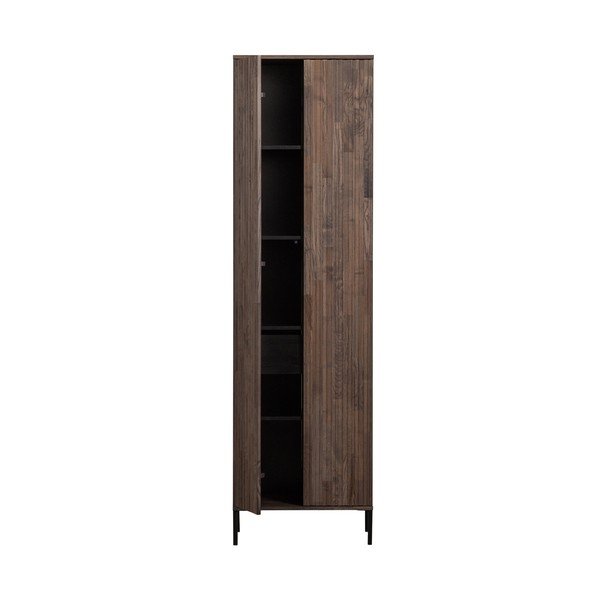Armadietto marrone con effetto frassino 60x210x42 cm Gravure – WOOOD-image-4