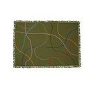 Coperta di cotone verde 200x140 cm Outline - Hübsch