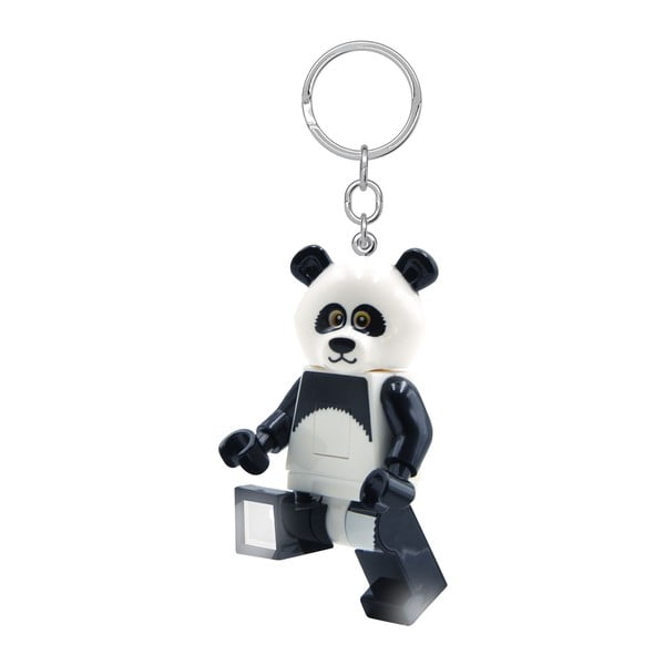 Portachiavi bianco e nero con torcia Iconic Panda - LEGO®-image-4