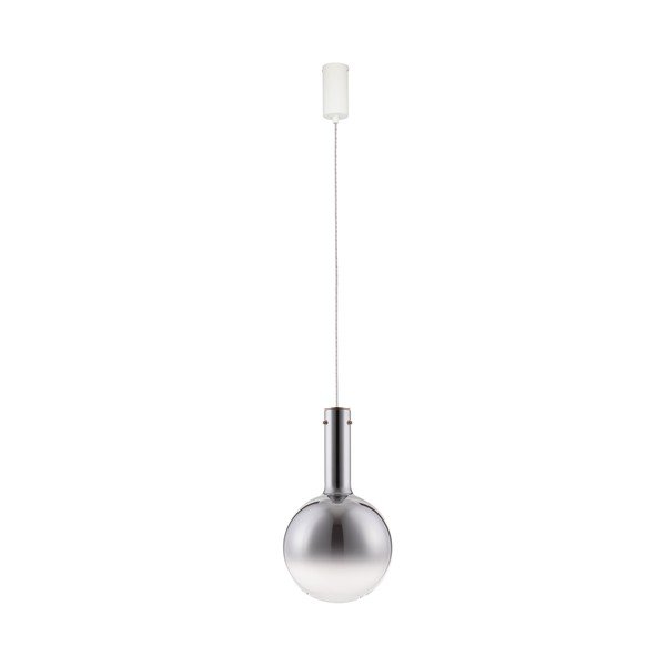 Lampadario LED grigio in vetro con intensità regolabile ø 25 cm Nostos – Nova Luce