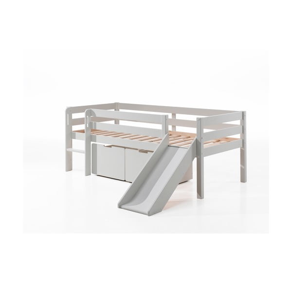 Cassetti bianchi sotto il letto dei bambini 2 pezzi Pino - Vipack-image-1