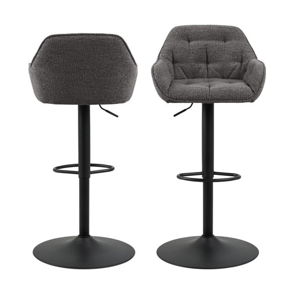 Set di 2 sgabelli da bar girevoli grigio scuro 109 cm Brooke - Actona-image-3