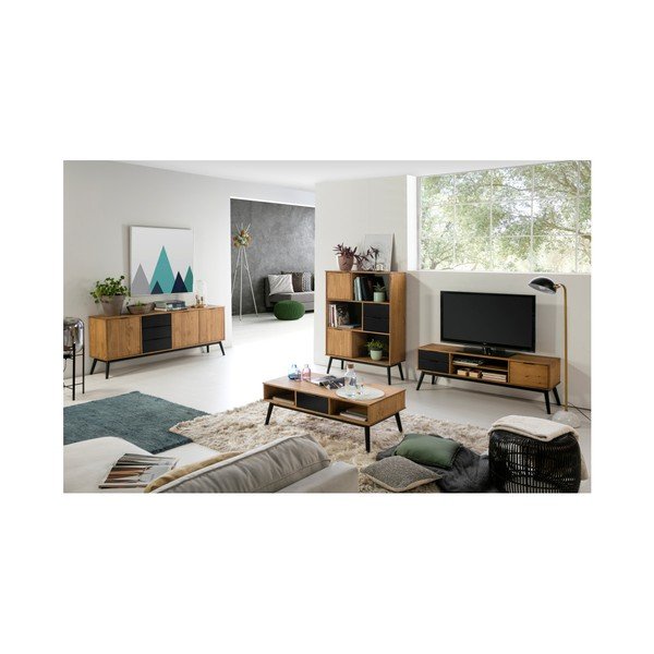 Credenza in legno di pino marrone Lucie, larghezza 171 cm - Marckeric-image-1