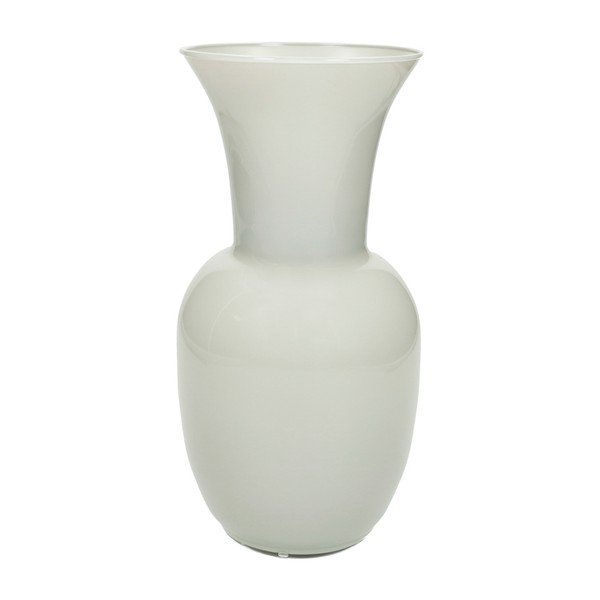 Vaso color crema in vetro (altezza totale 26 cm) – Brandani
