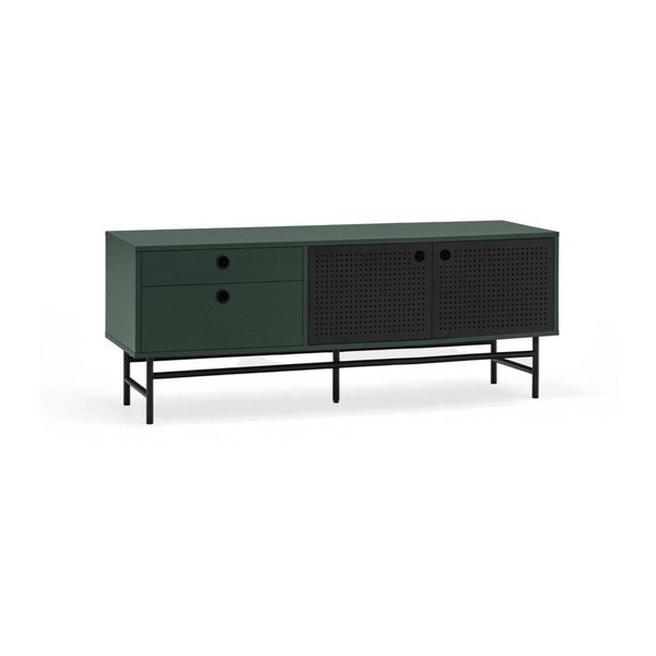 Tavolo TV verde scuro 140x52 cm Punto - Teulat-image-3