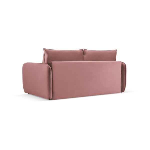Divano letto in velluto rosa 194 cm Vienna - Cosmopolitan Design-image-3