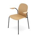 Sedie da pranzo in set di colore naturale con effetto rovere con braccioli/impilabili 2 pz Book – Gazzda
