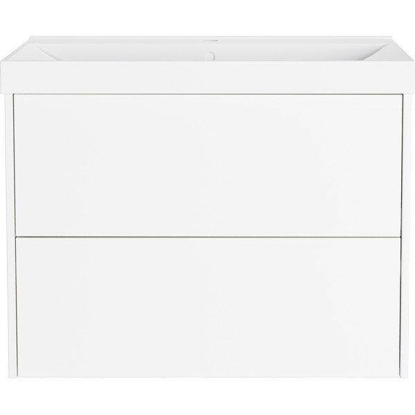 Mobile da lavabo bianco opaco da appendere 81x65 cm Bodera – Germania-image-3