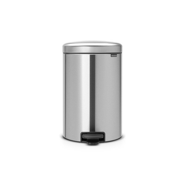Cestino per la spazzatura color argento opaco in acciaio con pedale 20 l NewIcon – Brabantia