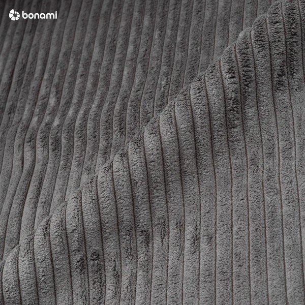 Divano angolare grigio scuro allungabile/con contenitore (a U) con rivestimento in velluto a coste Sara – Ropez-image-4