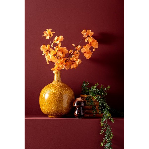 Vaso in vetro giallo ocra Spatters - PT LIVING-image-1