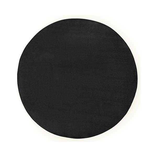 Černý koberec Hanse Home, ⌀ 133 cm
