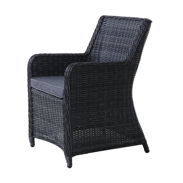 Poltrona da giardino grigio scuro in rattan artificiale Austin/San José - Rojaplast