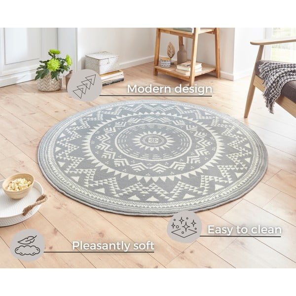 Tappeto grigio Celebration , ⌀ 140 cm Valencia - Hanse Home-image-3