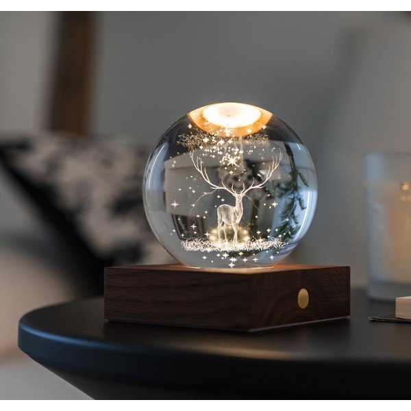 Decorazione luminosa marrone scuro con ricarica USB Amber – Gingko-image-1