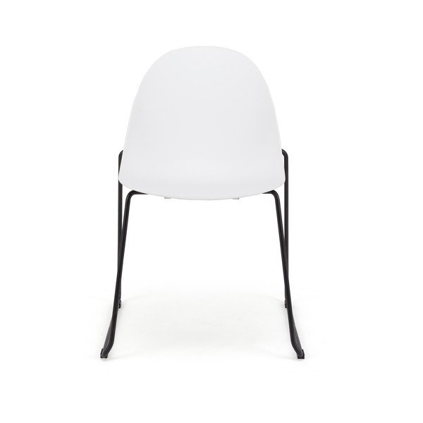 Set di 2 sedie da pranzo bianche con base nera Viva - Bonami Selection-image-2