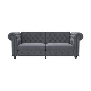 Divano in velluto grigio scuro 236 cm Felix - Støraa