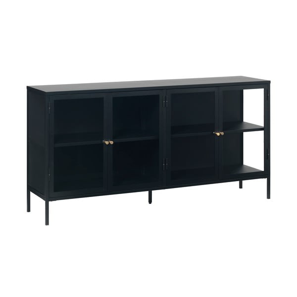 Vetrina in metallo nero 170x85 cm Carmel - Unique Furniture-image-3