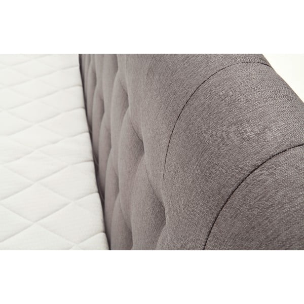 Letto boxspring grigio/marrone 180x200 cm Massello – Meise Möbel-image-3