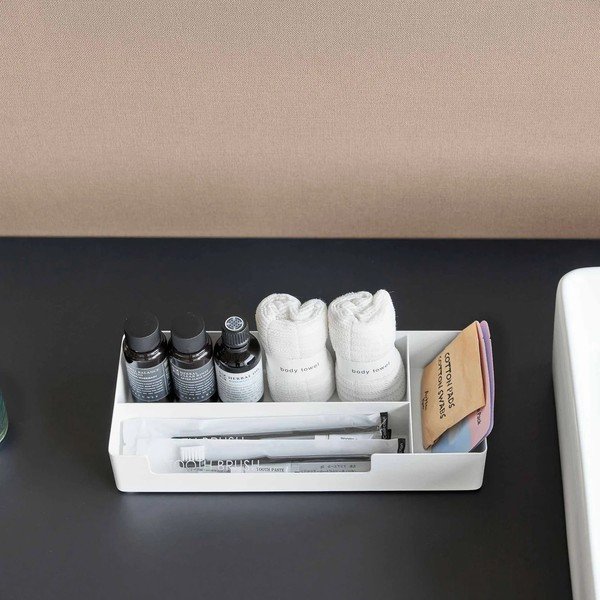 Organizer da bagno bianco in metallo Amenity – YAMAZAKI-image-1