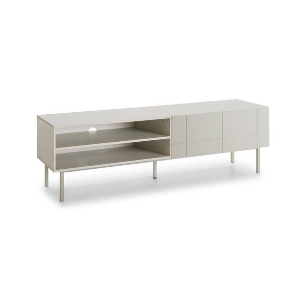 Tavolo TV grigio e bianco Linea - Teulat-image-2