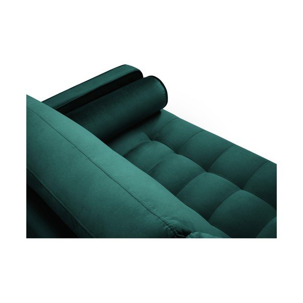 Divano in velluto verde petrolio , 219 cm Santo - Milo Casa-image-4
