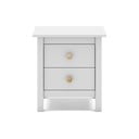 Comodino bianco per bambini in legno di pino Max - Marckeric