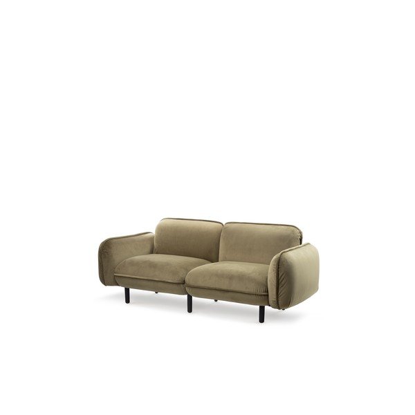 Divano in velluto verde 188 cm Bean - EMKO-image-2