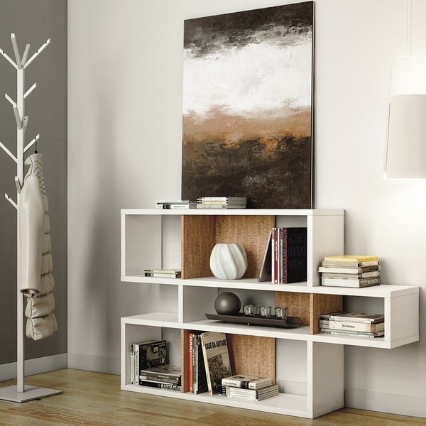 Libreria bianca in rovere 156x100 cm London - TemaHome-image-1