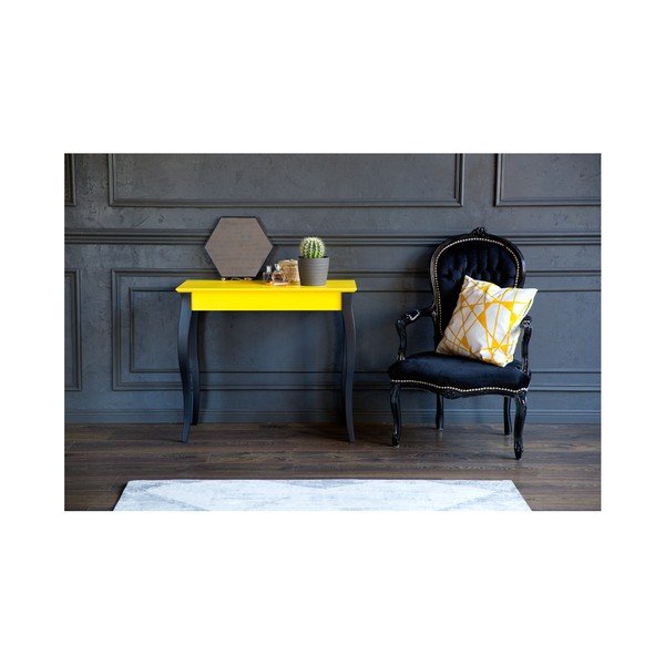 Consolle grigio scuro con gambe nere Lilo, larghezza 105 cm - Ragaba-image-1