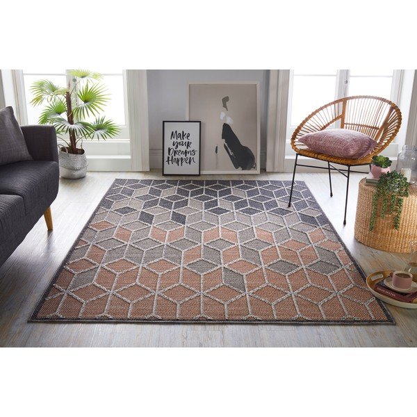 Tappeto grigio e rosa Dartmouth, 160 x 230 cm - Flair Rugs-image-1