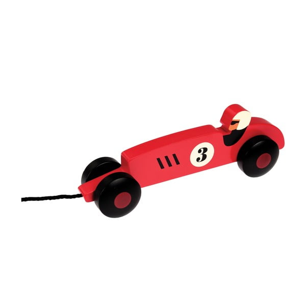 Auto da traino in legno per bambini Formula Vintage Racer - Rex London-image-1