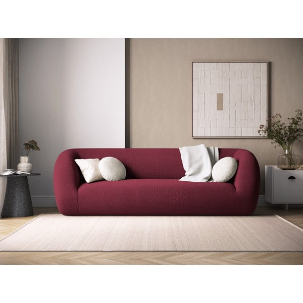 Divano in tessuto bouclé bordeaux 230 cm Essen - Cosmopolitan Design-image-1