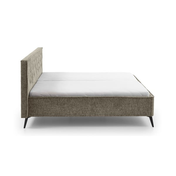 Letto matrimoniale imbottito verde scuro rete non inclusa 180x200 cm Alicante – Meise Möbel-image-4