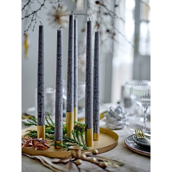 Portacandele in set in metallo per avvento 7 pz Maxime – Bloomingville-image-1