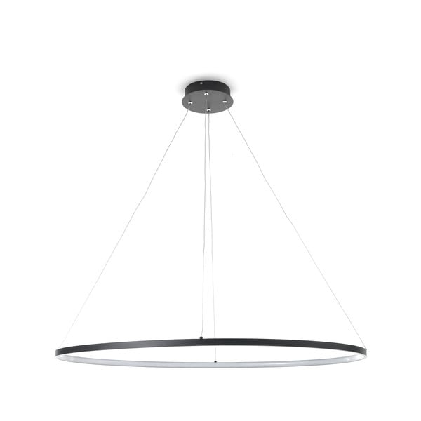 Apparecchio a sospensione nero, altezza 92 cm Oval Ring - Tomasucci