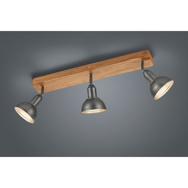 Faretto in colore grigio scuro-naturale 11x58 cm Delhi - Trio-image-1