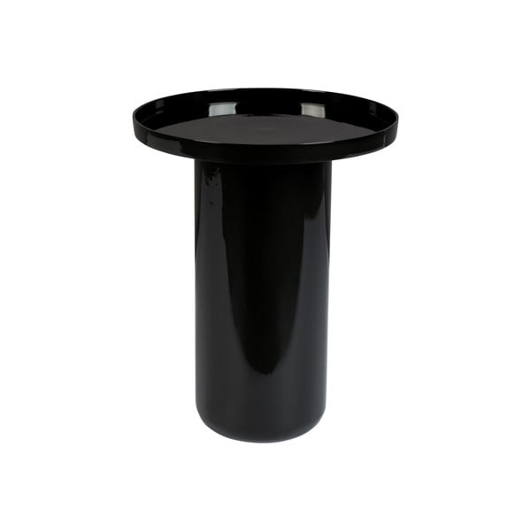 Tavolino nero lucido , ø 40 cm Bomb - Zuiver