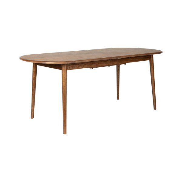 Tavolo da pranzo con piano effetto noce allungabile con estensione 90x180 cm Twist – Zuiver-image-3