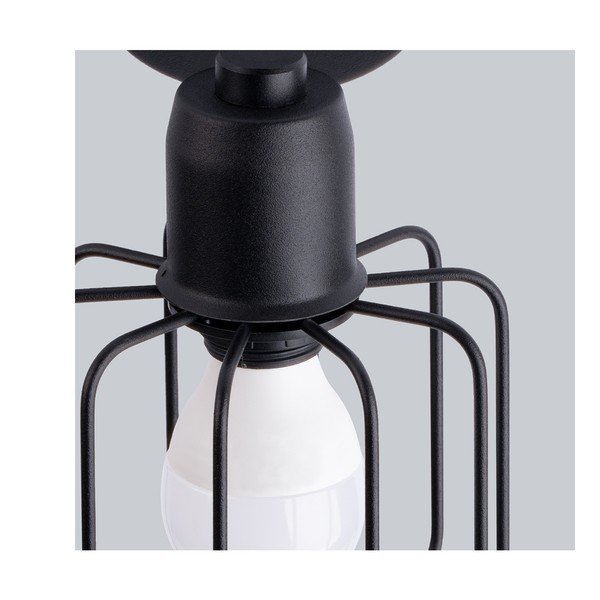 Lampada da soffitto nera ø 10 cm Salom - Sollux-image-2