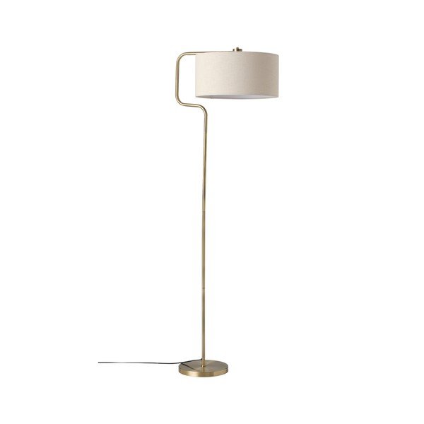 Lampada da terra color crema/color ottone in tessuto (altezza totale 160 cm) Josho – Ellos Home
