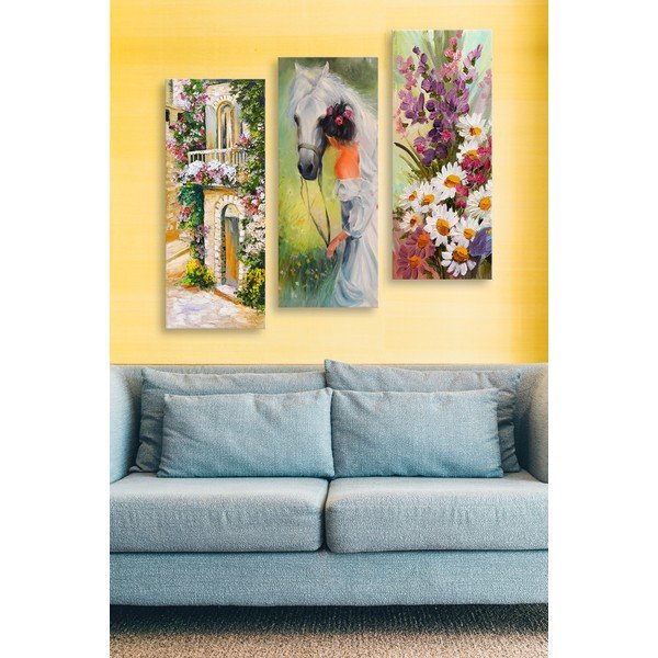 Dipinti in set di 3 pezzi 20x50 cm - Wallity-image-1
