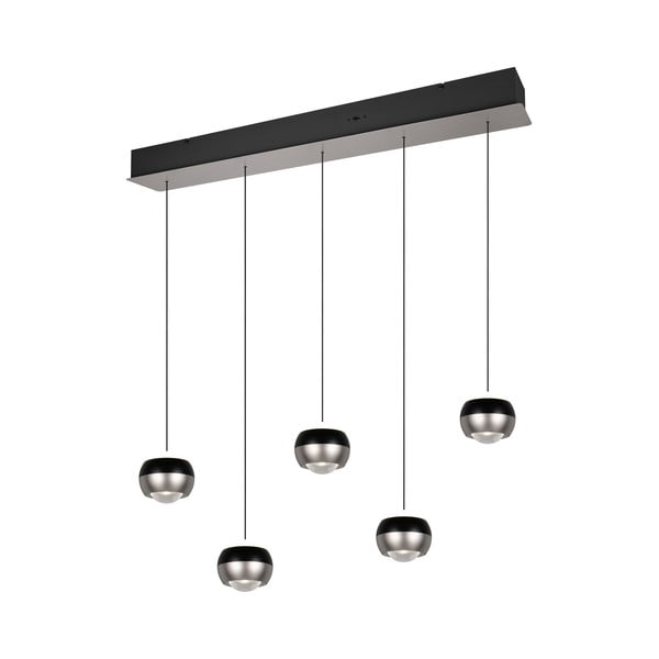 Lampadario LED nero e argentato Orbit – Trio Select