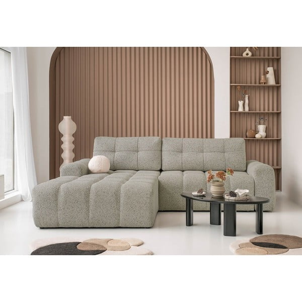 Divano angolare componibile marrone chiaro allungabile/con contenitore (con penisola a sinistra) Lulu – Miuform-image-1